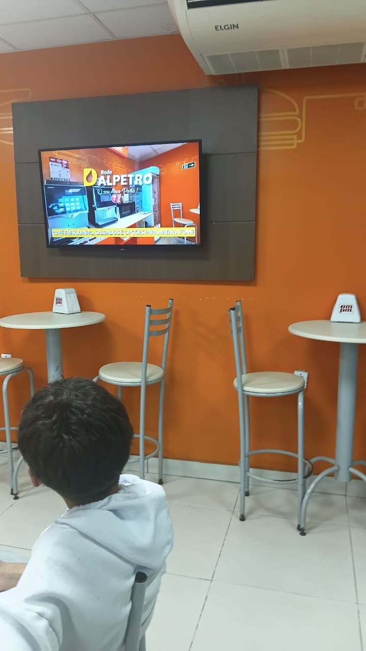 Tela da Flanpy no interior do Posto Dalpetro